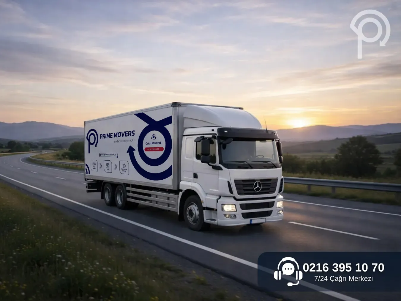 Uluslararası nakliyat hizmeti kapsamında karayolunda ilerleyen profesyonel lojistik tır