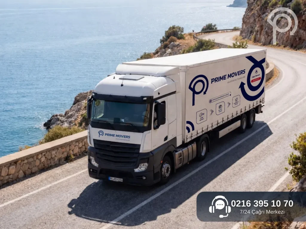 Uluslararası zati eşya taşıma kapsamında kişisel eşyaları taşıyan lojistik nakliyat aracı