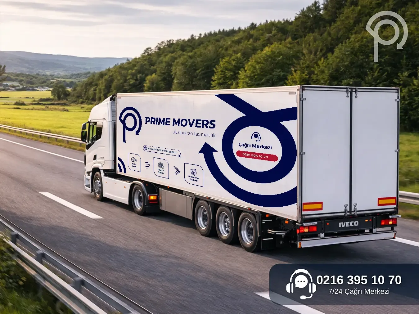 Türkiye’den Dubai’ye ev taşıma hizmeti veren Prime Movers nakliyat tırı uluslararası sevkiyat rotasında.