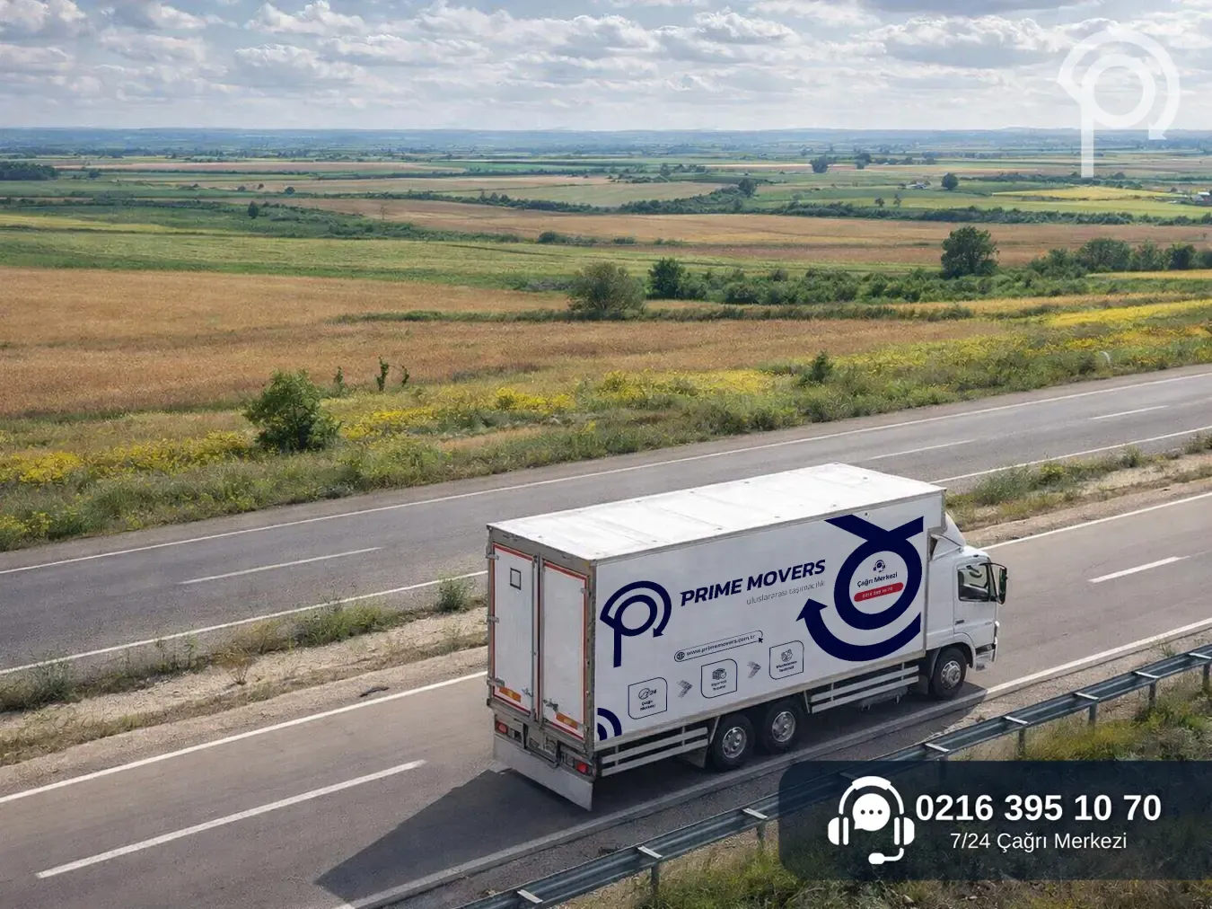 Uluslararası evden eve nakliyat hizmetinde Prime Movers taşıma aracı