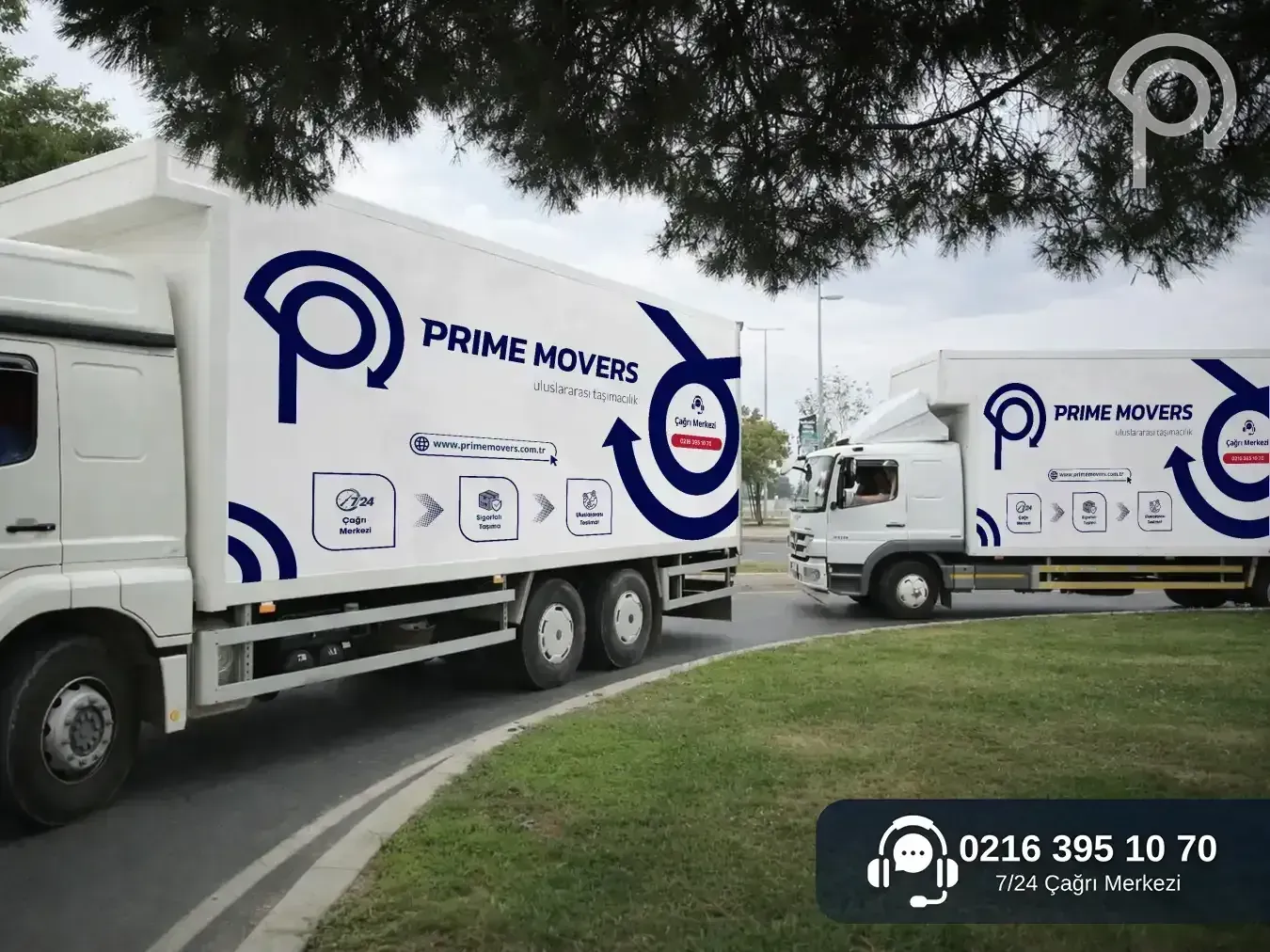 Uluslararası ofis taşıma operasyonlarımızda kullanılan Prime Movers lojistik araçları ile Avrupa ve global ofis taşımacılığı hizmeti