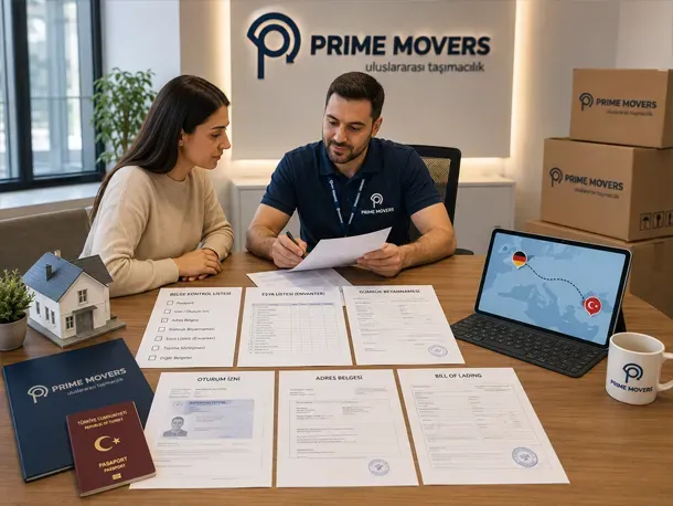 Almanya’ya ev taşıma için gerekli belgeler hakkında Prime Movers danışmanlık görseli