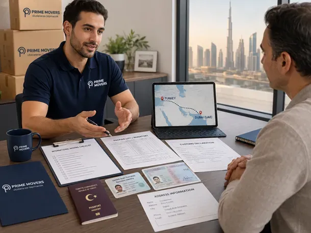 Dubai’ye ev taşıma için gerekli belgeler hakkında Prime Movers danışmanlık görseli