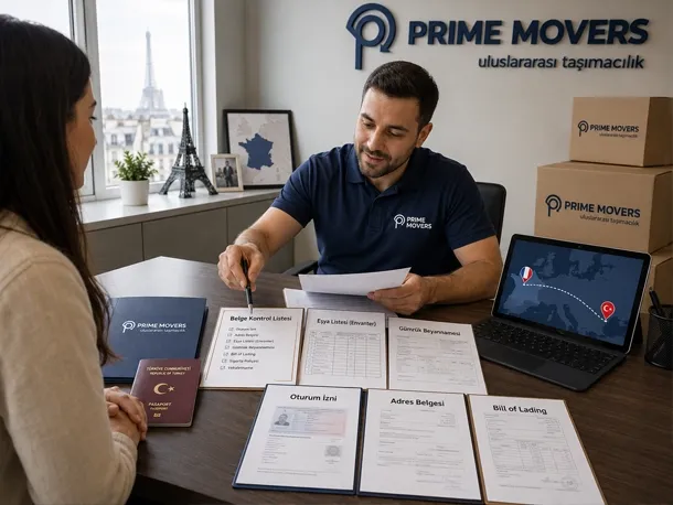 Fransa’ya ev taşıma için gerekli belgeler hakkında Prime Movers danışmanlık görseli