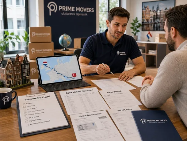 Hollanda’ya ev taşıma için gerekli belgeler hakkında Prime Movers danışmanlık görseli