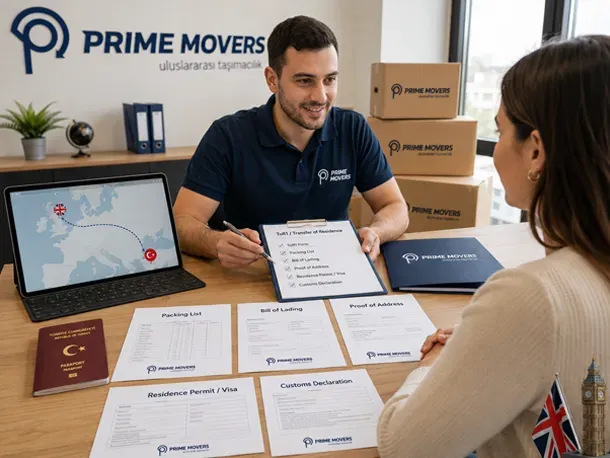 İngiltere’ye ev taşıma için gerekli belgeler hakkında Prime Movers danışmanlık görseli